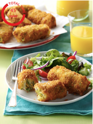 Крокеты с яйцом и спаржей